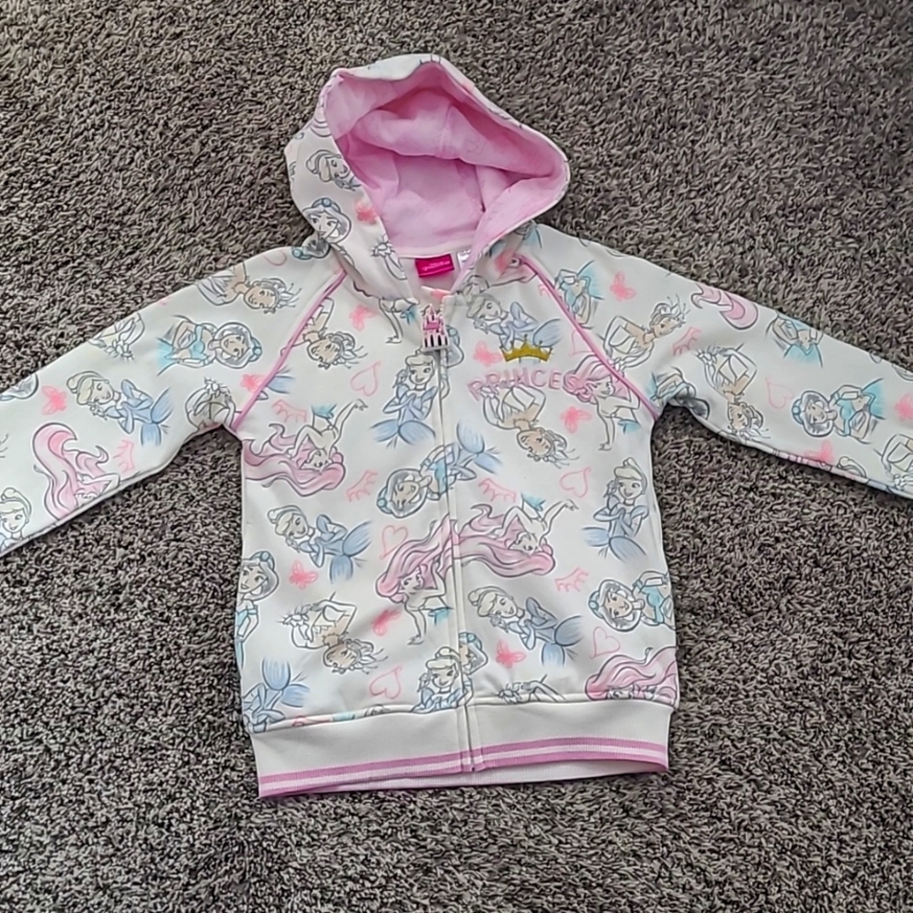 Girls disney princess zip up hoodie 6